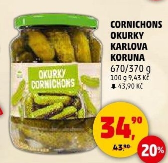 Okurky Cornichons Karlova Koruna