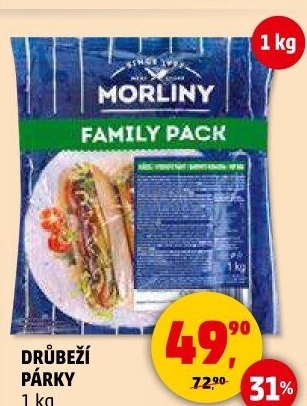 Párky drůbeží Morliny