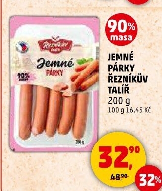 Párky jemné Řezníkův talíř