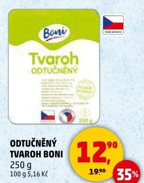 Tvaroh měkký odtučněný Boni