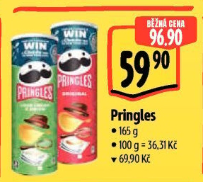 Chipsy Pringles - tubus