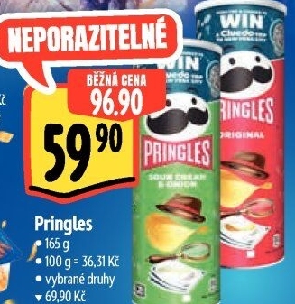 Chipsy Pringles - tubus