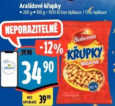 Křupky arašídové Bohemia