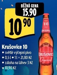 Pivo světlé výčepní Originál Královská 10° Krušovice