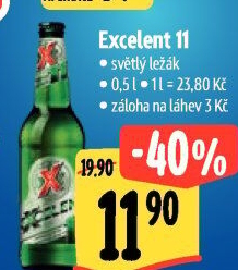Pivo světlý ležák 11° Excelent