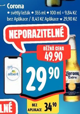 Pivo světlý ležák Corona Extra