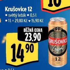 Pivo světlý ležák Královský 12° Krušovice