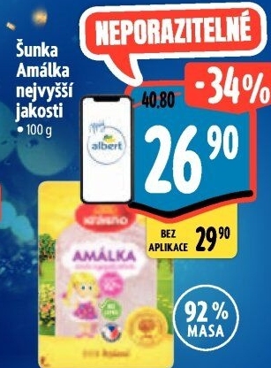 Šunka Amálka nejvyšší jakosti Krásno