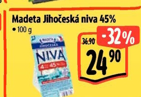 Sýr Niva Jihočeská 45% Madeta