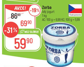 Bílý jogurt řecký Zorba