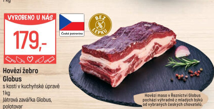 Hovězí žebra s kostí Globus