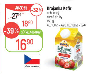 Kefírové mléko ochucené Krajanka