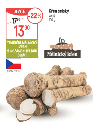 Křen čerstvý selský Mělnický