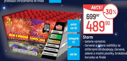 Ohňostroj Storm Tarra