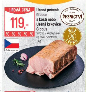Uzená pečeně s kostí Globus