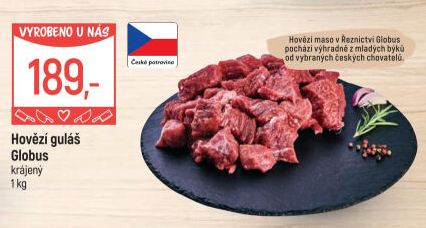 Hovězí maso na guláš Globus