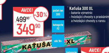 Ohňostroj Kaťuša 300 XL Tarra