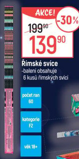 Ohňostroj Římské svíce Tarra