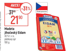 Sýr Eidam Jihočeský 30% Madeta
