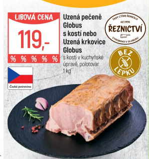 Uzená pečeně s kostí Globus