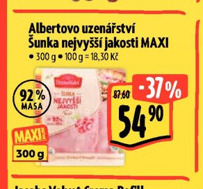 Albertovo uzenářství Šunka nejvyšší jakosti MAXI