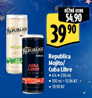 Nápoj míchaný Cuba Libre Republica Božkov