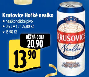 Pivo nealkoholické Královsky hořké Krušovice