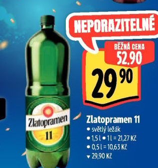 Pivo světlý ležák 11° Zlatopramen