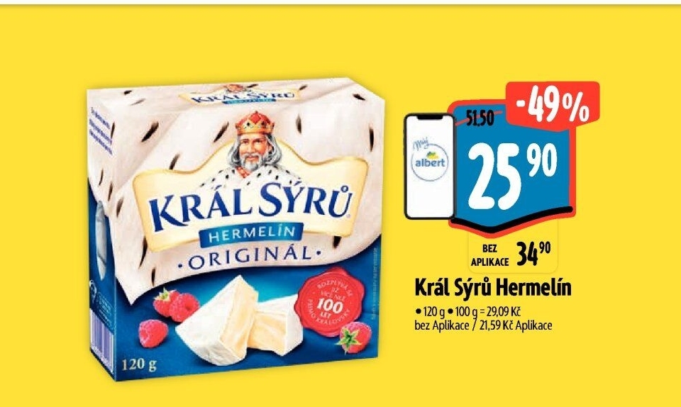 Sýr Hermelín Král sýrů