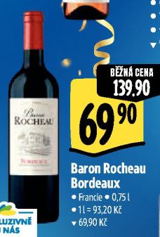 Vína Bordeaux Baron Rocheau
