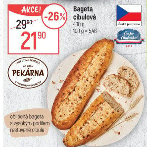 Bageta s cibulkou