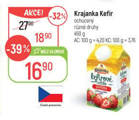 Kefírové mléko ochucené Krajanka