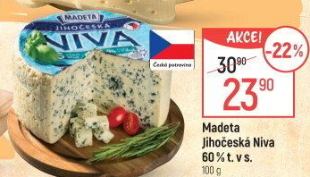 Sýr Niva Jihočeská 60% Madeta
