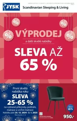 akční leták Jysk 25.12.2024-2.1.2025