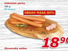 Párky vídeňské Krásno