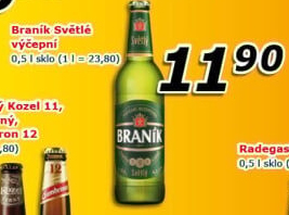 Pivo světlé výčepní 10° Braník
