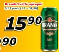Pivo světlé výčepní 10° Braník