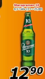 Pivo světlé výčepní 10° Staropramen