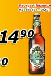 Pivo světlé výčepní Rázná 10° Radegast