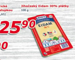 Sýr Eidam Jihočeský 30% Madeta