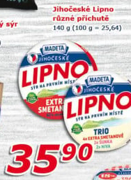 Tavený sýr Jihočeské Lipno Madeta