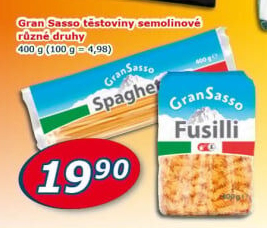 Těstoviny semolinové Gran Sasso