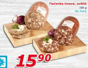 Tlačenka tmavá Maso uzeniny Písek