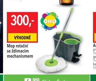 Mop rotační se ždímacím mechanismem