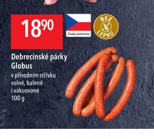 Debrecínské párky Globus