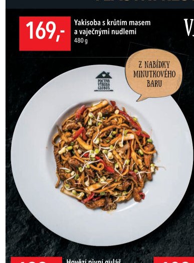 Yakisoba s krůtím masem a vaječnými nudlemi