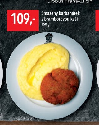 Smažený karbanátek s bramborovou kaší