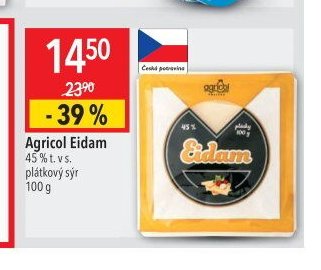 Agricol Eidam plátkový sýr