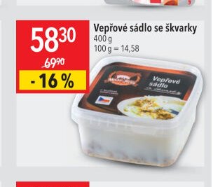 Vepřové sádlo se škvarky