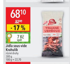 Jídla sous-vide Krahulík